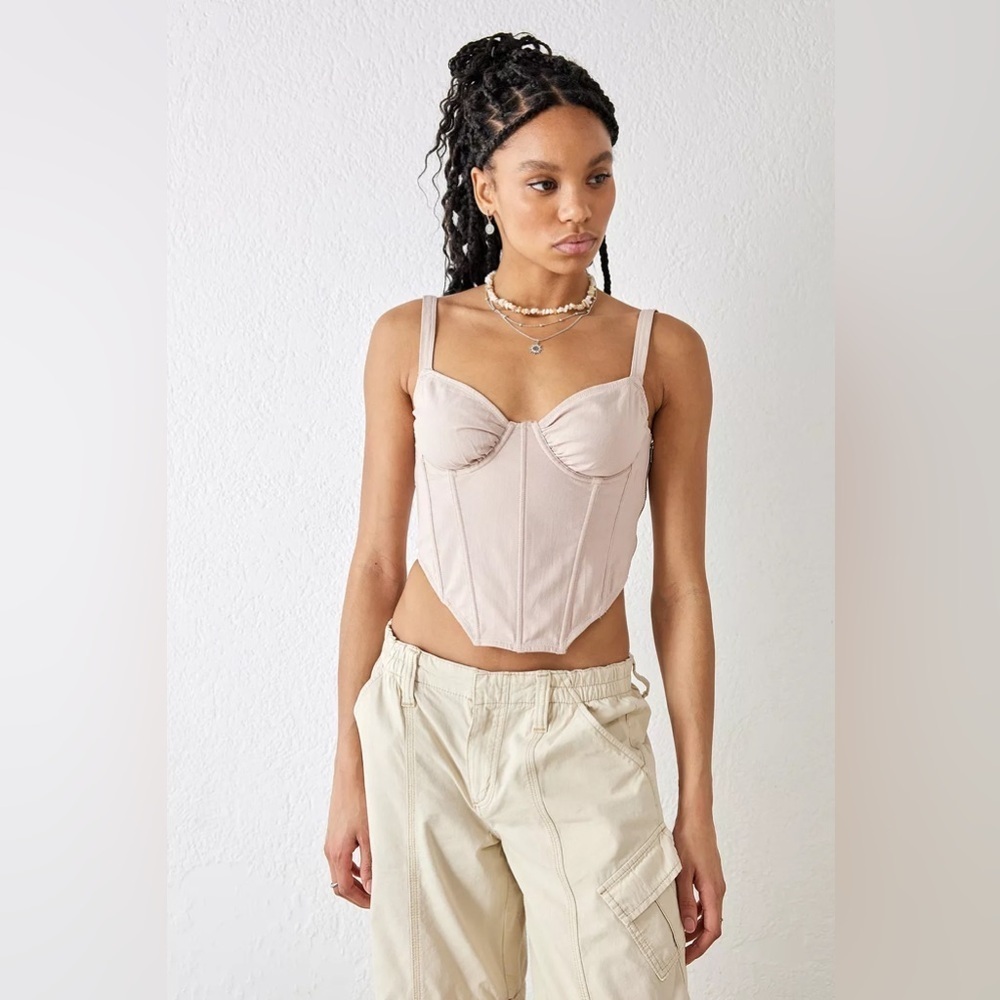 Urban outfitters Harlow Tie-Back Corset Top size medium